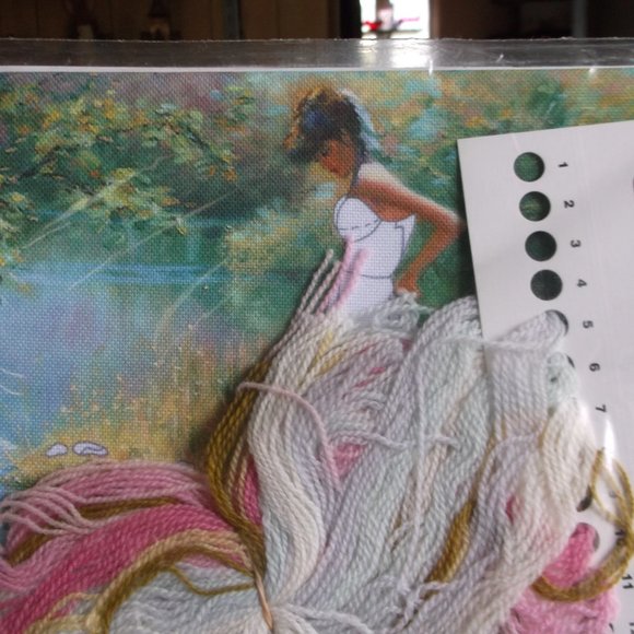 1991 sunset gallery crewel kit . - Picture 2 of 2